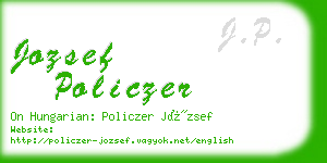 jozsef policzer business card